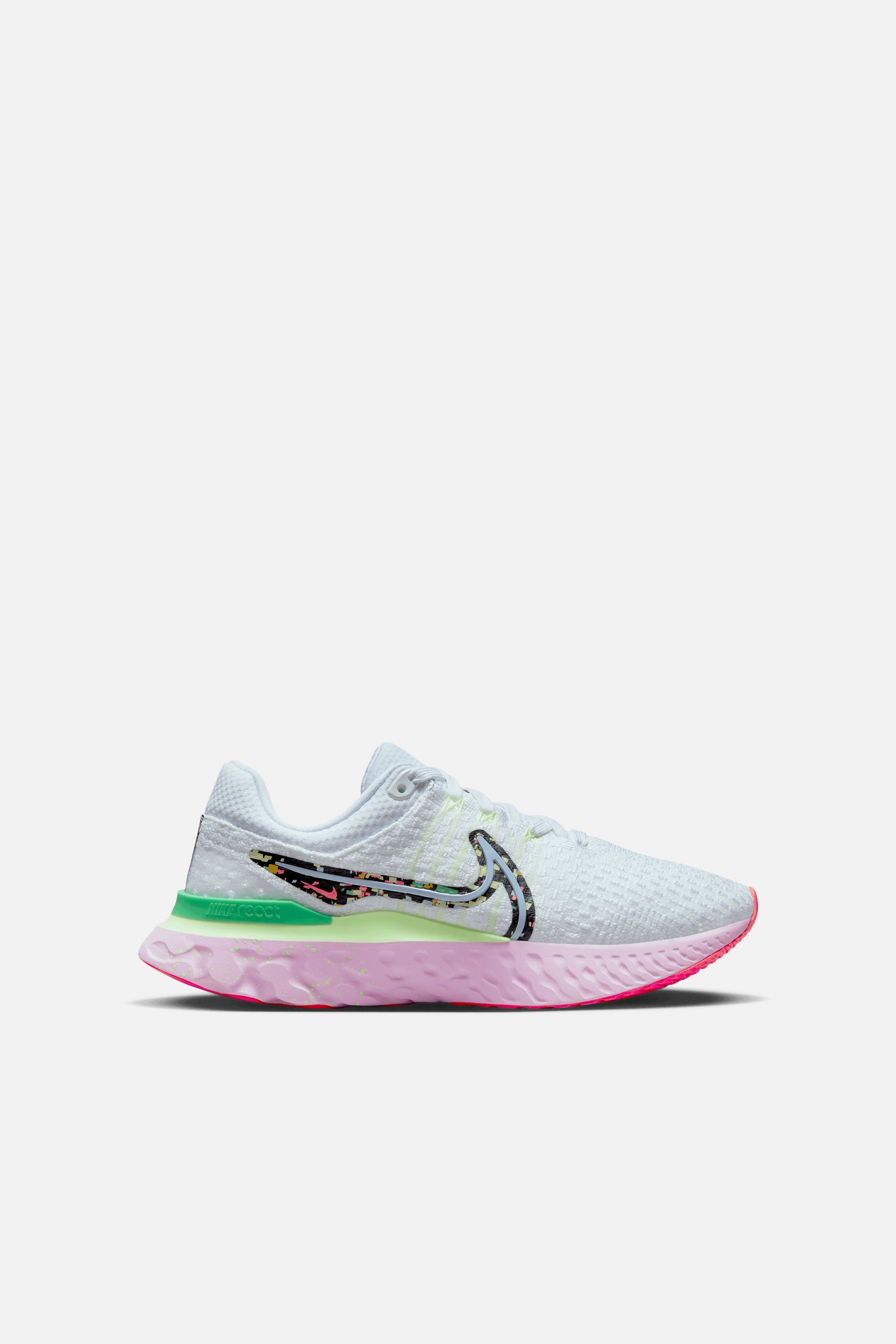 Size 9.5 - Nike ZoomX Invincible Run Flyknit 3 Low White Volt Hyper Pink  for sale online