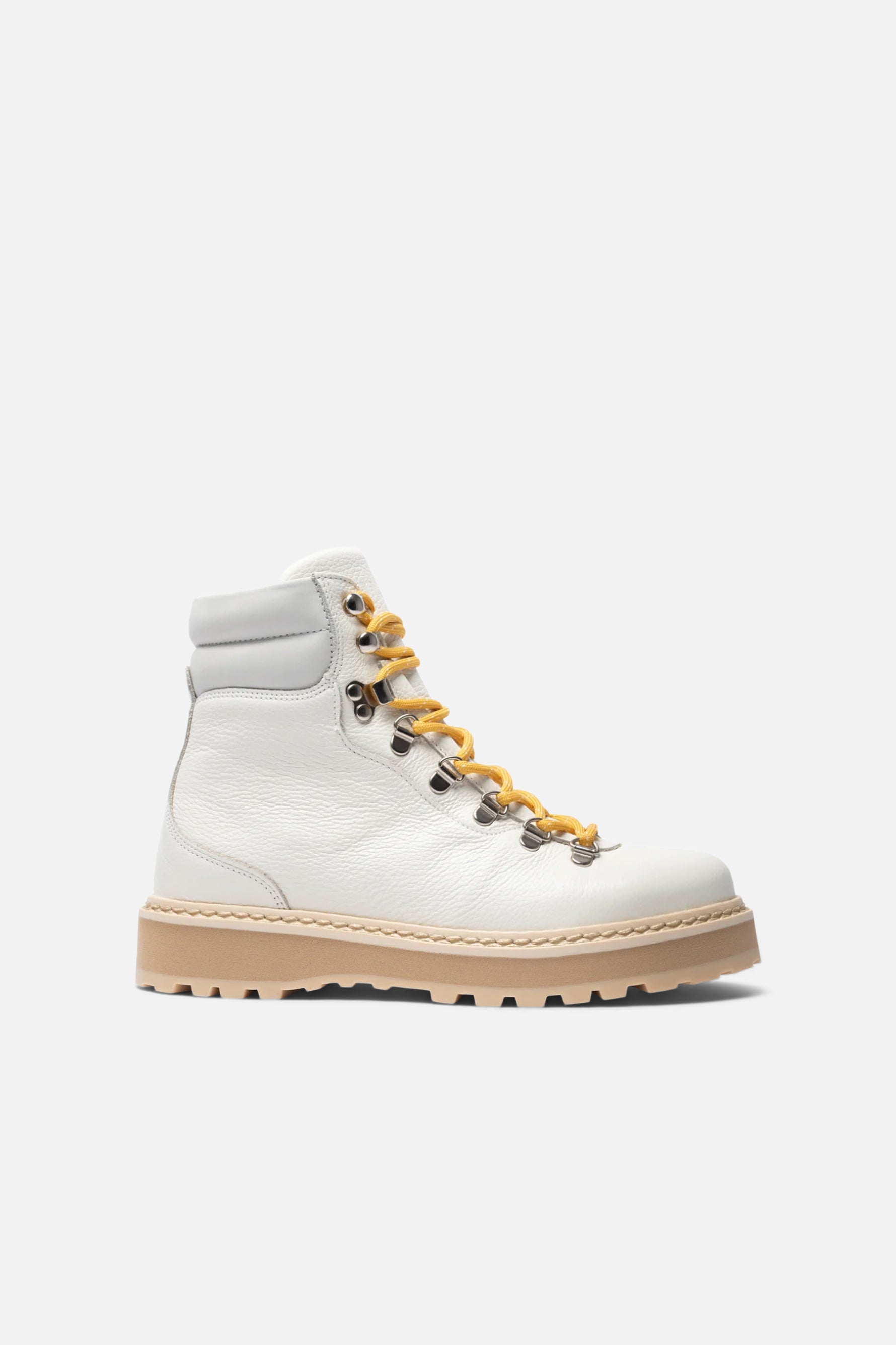 Mono Hiking Leather Shearling Lining Boot in Off White | BANDIER - BANDIER